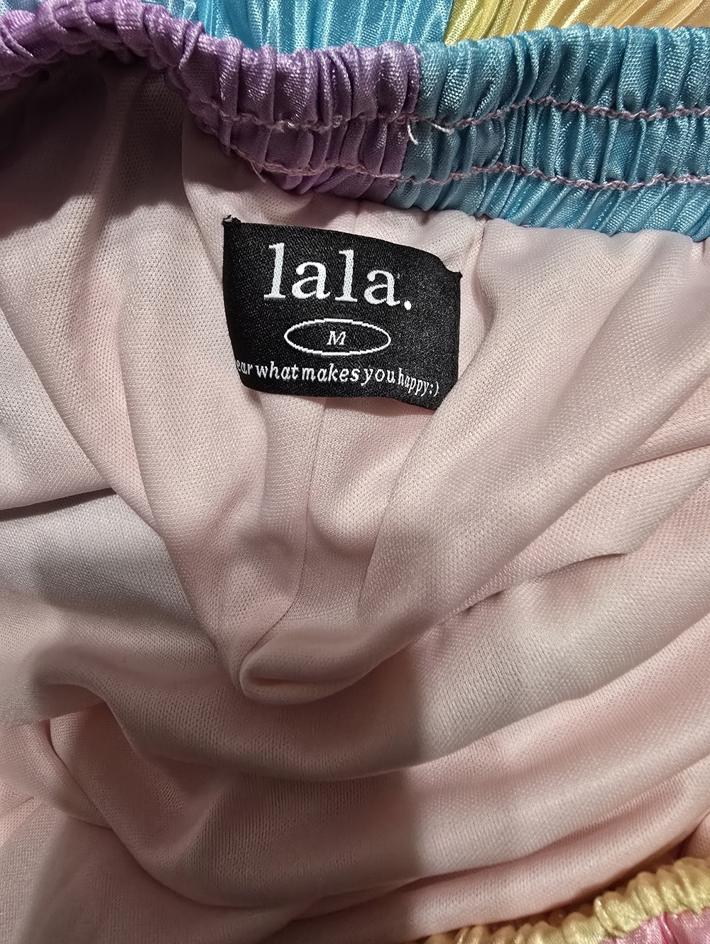 Dressed in LALA | Rainbow Daydream Matching Plissé Set, Baggy Fit, EUC! - Picture 15 of 16